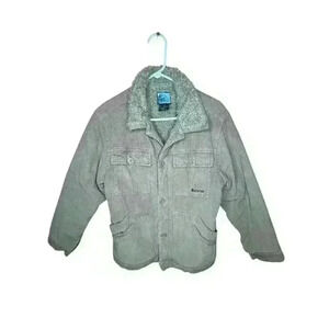 KIRRA Mens Jacket Coat Tan Corduroy Sherpa Lined small Trucker Core